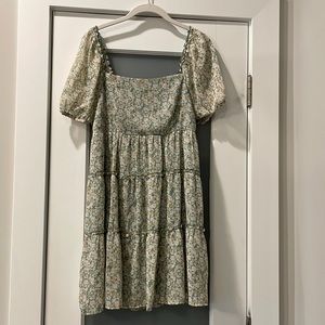 Jun & Ivy Puff Sleeve Floral Mini Dress
